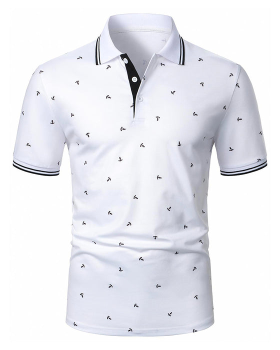 T-Skjorte Polo Krage Pil Mønster Casual