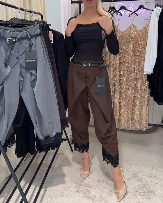 Bukser Modisk Knipling Stitching Harem