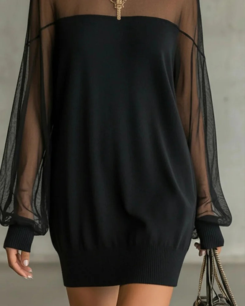 Kjole Lykterm Ensfarget Lappearbeid