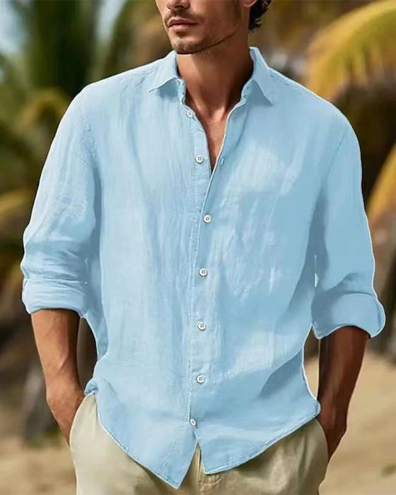 Herrer Skjorte Button-Down Avslappnet
