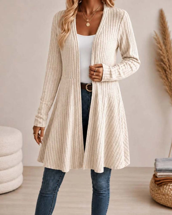 Jakke Solid Casual Lang Erme