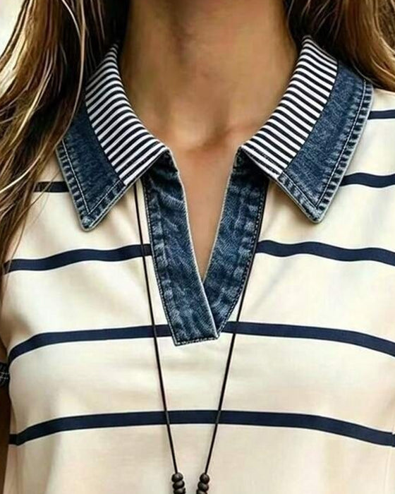 Bluse Stripet Casual Slag
