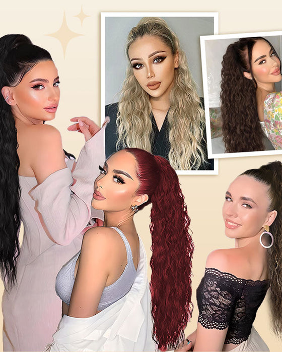 Lang Fyllig Og Krøllet Hårforlengelse