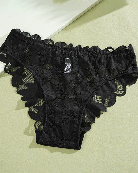 Blonde Halvgjennomsiktige Dame Truser