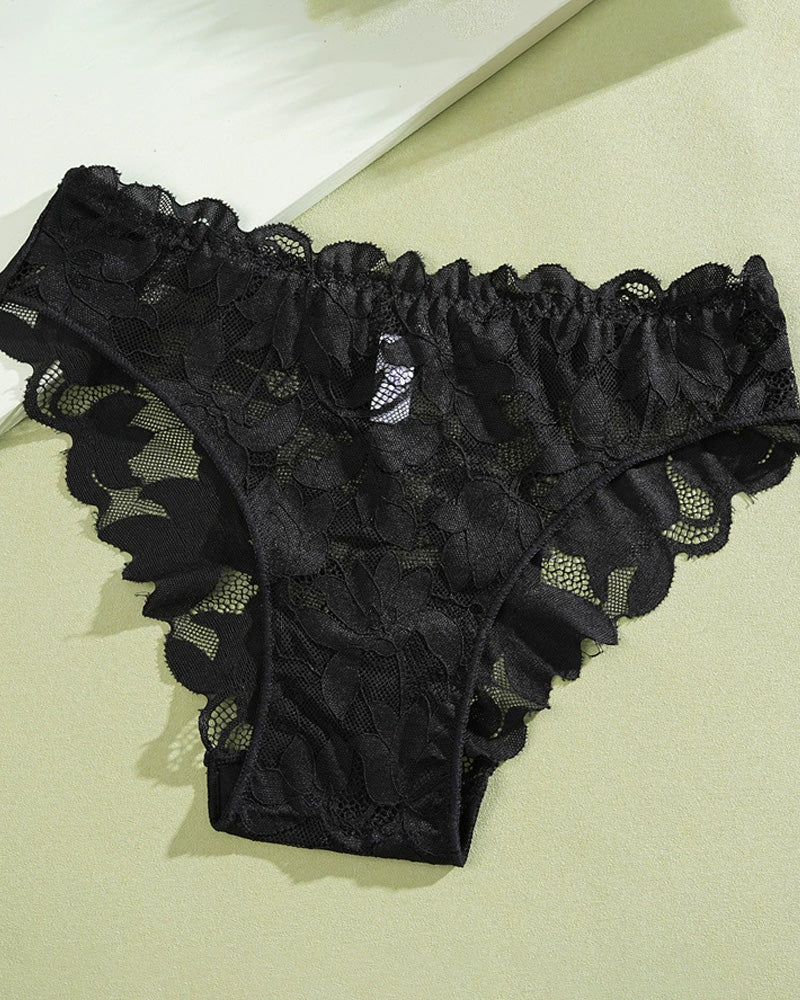 Blonde Halvgjennomsiktige Dame Truser