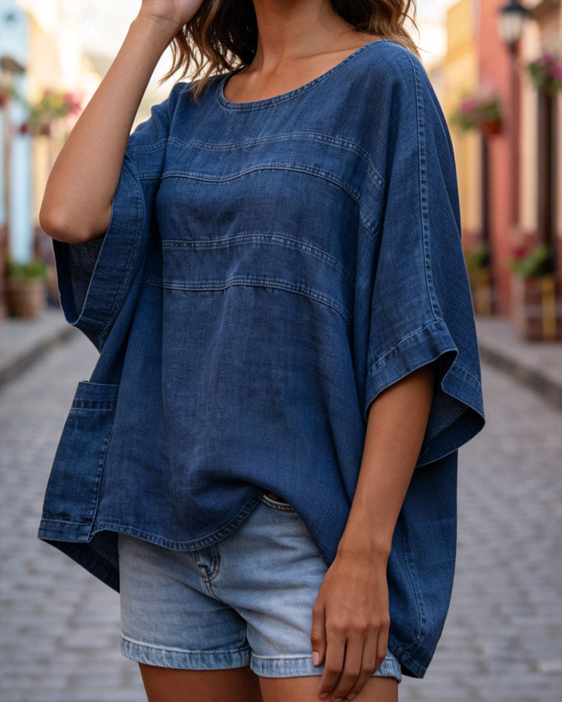 Topp Løs Flaggermuserme Denim