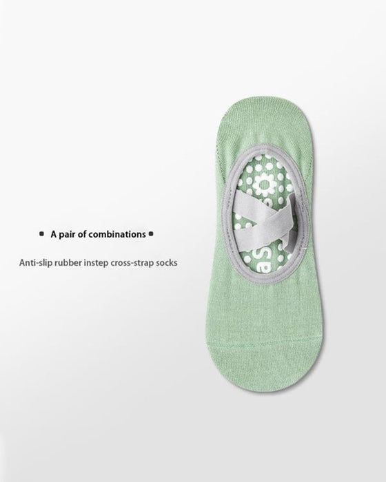 Usynlige damesokker for pilates og trening – med sklisikkert silikonbelegg, pustende og fukttransporterende (yoga/dans/innendørsaktiviteter)