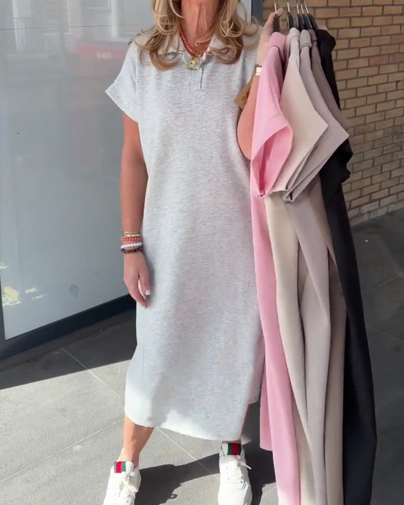 Kjole Polokrage Casual T-skjorte