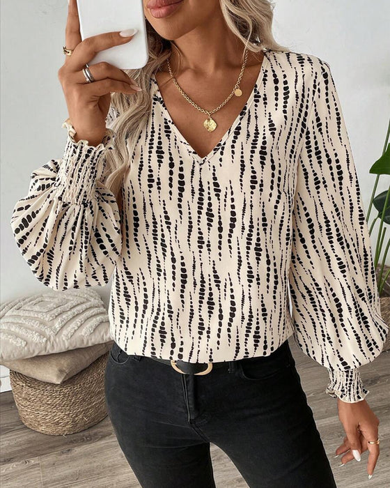 Bluse V-Hals Casual