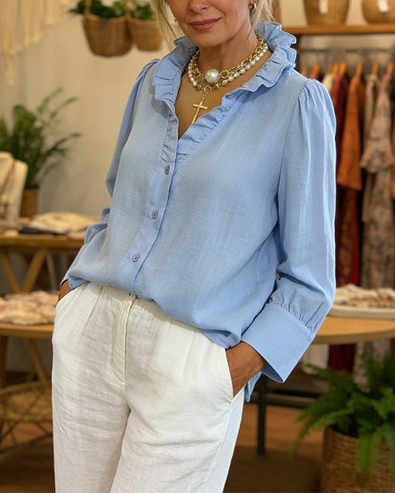 Bluse Elegant Knipling Rysje Lin