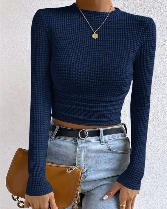 Topp Slim Fit Allsidig Lang Erme