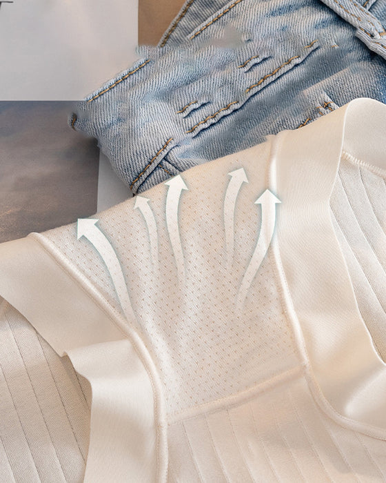 Truser Langfibret Bomull Høy Midje