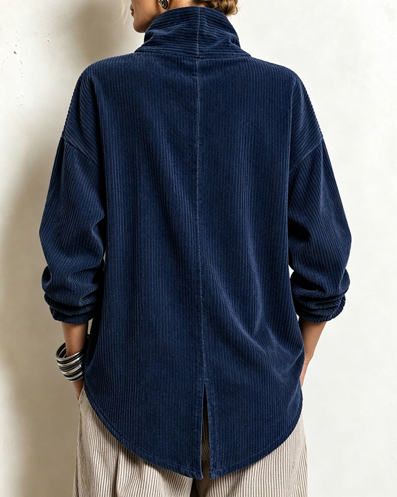 Kåpe Turtleneck Knapp Løs