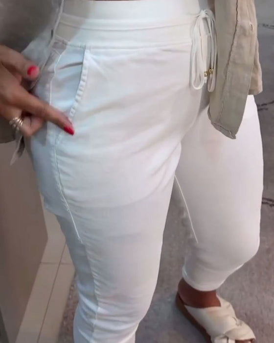 Blyantbukser Casual Med Snøring