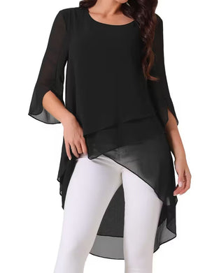 Bluse Uregelmessig 3/4 Erme