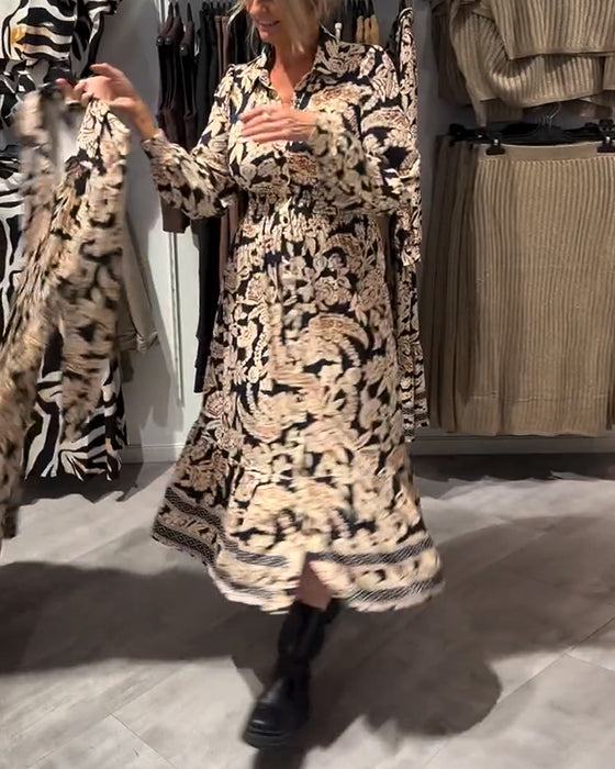 Motekjole Med Krage Og Trykk