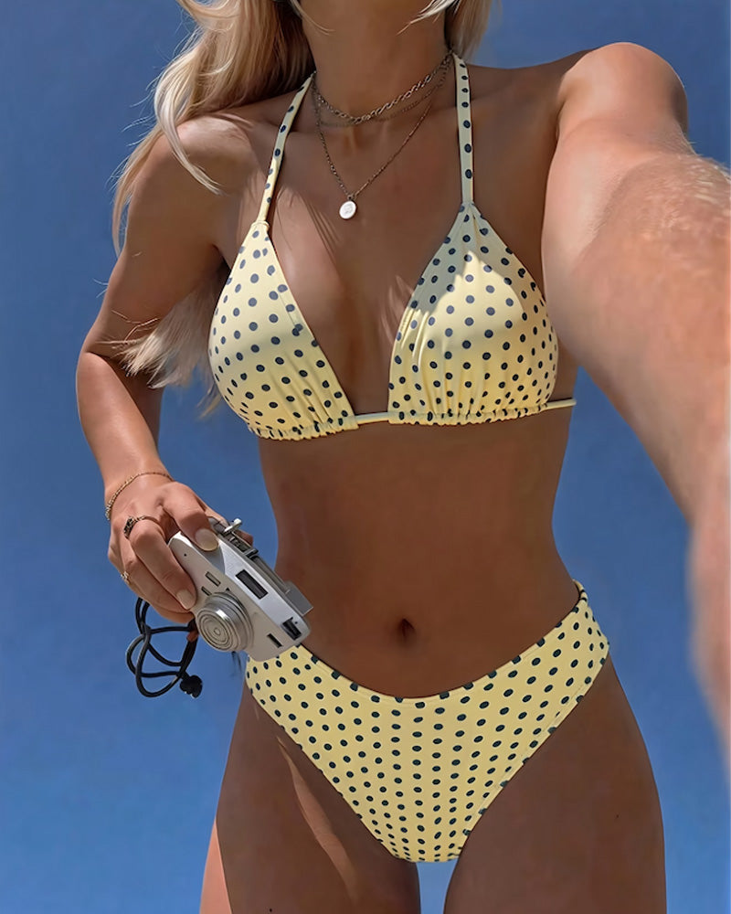 Bikini Halternekk Prikket Splitt