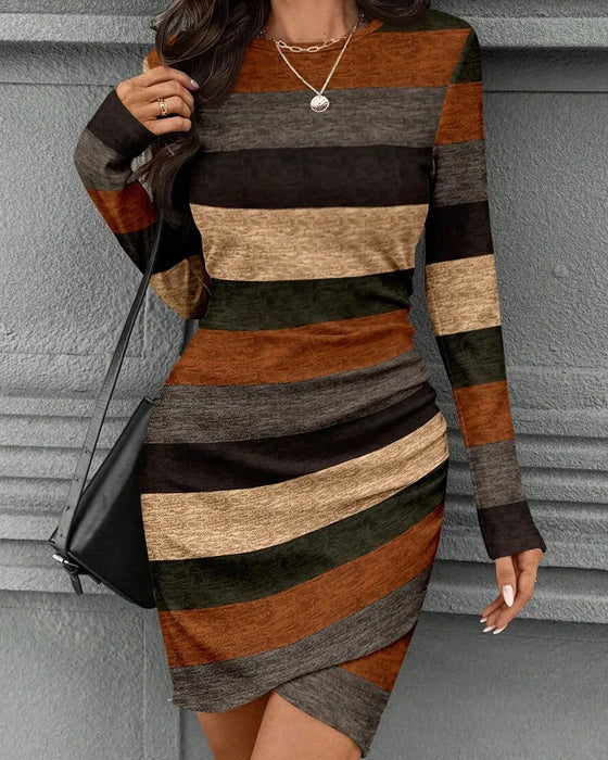 Kjole Vintage Stripe Lang Erme