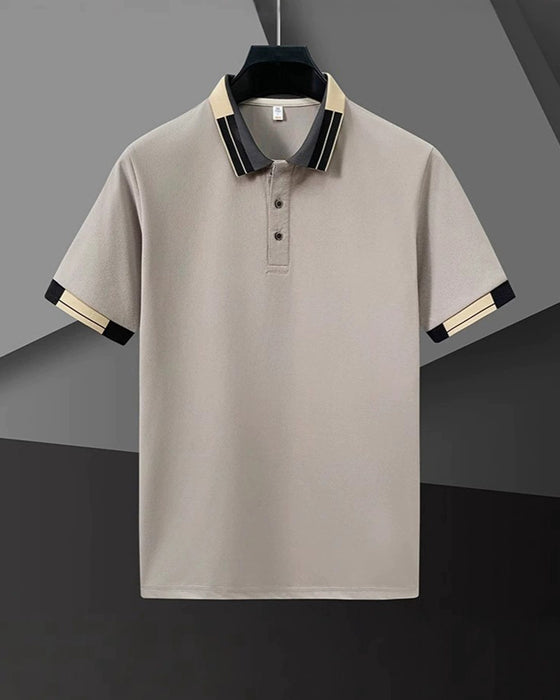 Skjorte Fargeblokk Kort Erme Polo