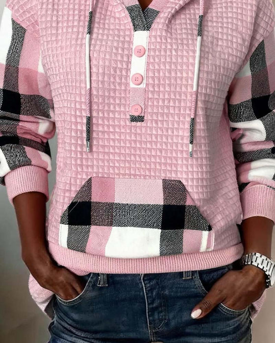 Hoodie Rute Patchwork Casual
