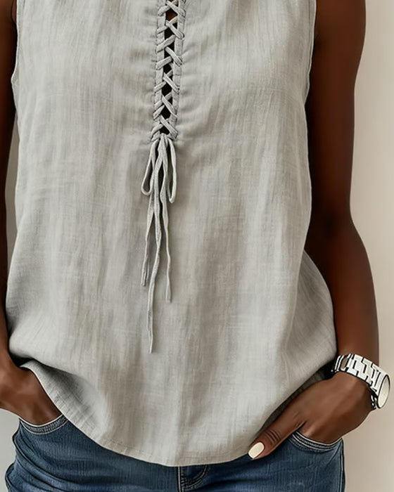 Tank Top Mock Neck Slips Ermeløs