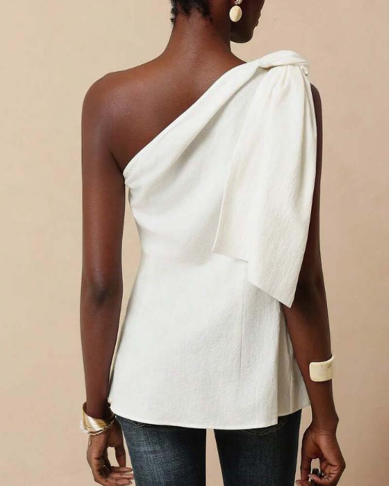 Bluse Off-Shoulder Kors Knyting Design