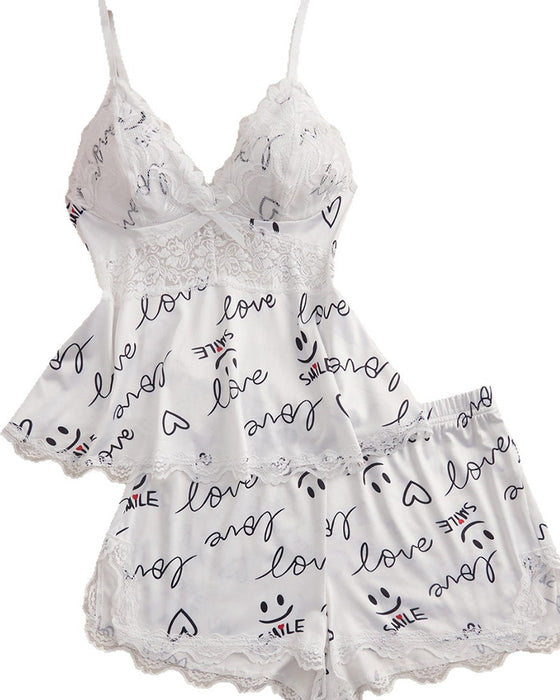 Sett Blonde Lappeteppe Sexy Pyjamas