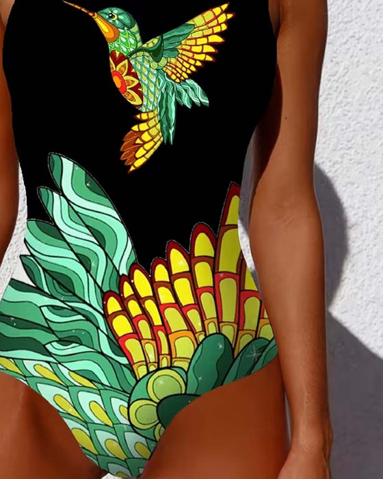 Ett Plagg Kolibri Blomstret