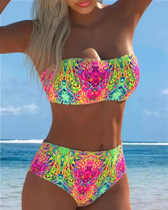 Bikini Bandeau Trykt