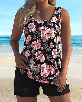 Tankini Strandferie Mønstret Todelt