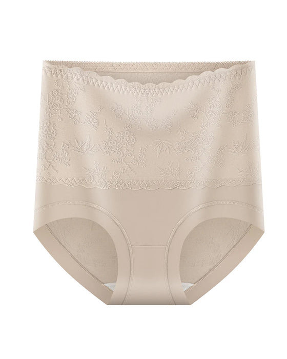 Bukser Kinesisk Stil Høy Midje Embossert Magekontroll