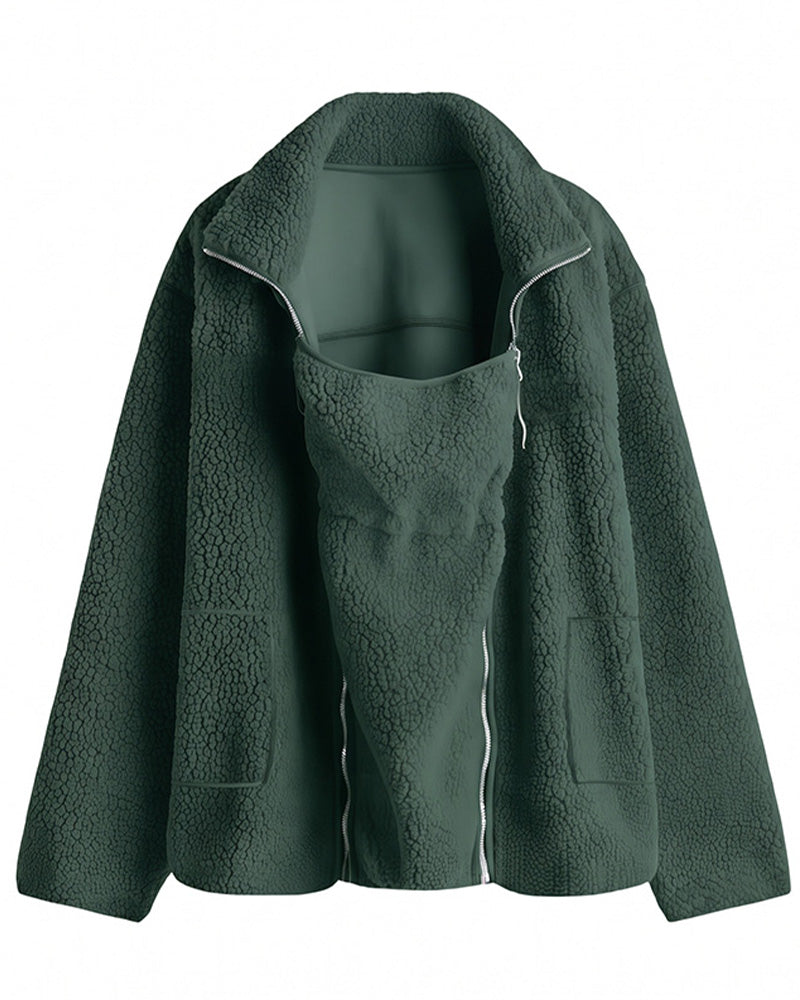 Dame 2-i-1 Hofte Lengde Casual Sport Ytterjakke