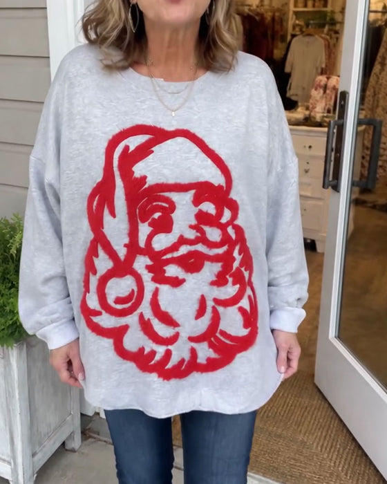 Sweatshirt Stilig Julenisse Løs