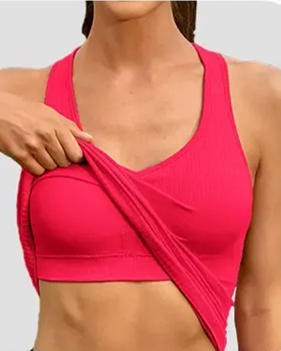 Tank Top Racerback Stropp Innebygd Bh
