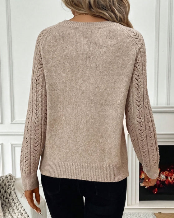 Pullover Rund Hals Uthuling Mote