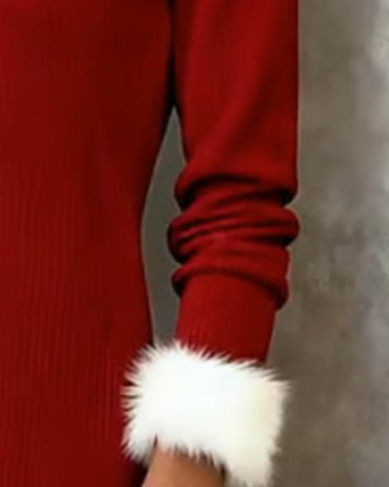 Langermet Kjole Med V-Utringning