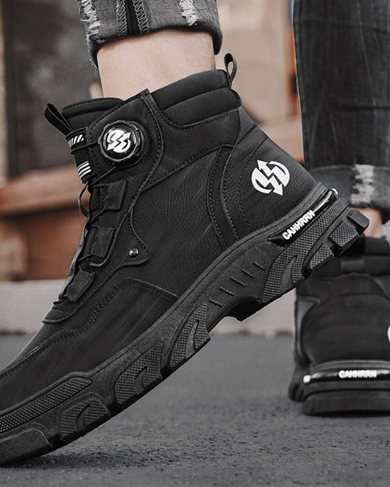 Sko Menns Utendørs Dreie Spenne Arbeid 🔄👞 – Vanntette 💦, Slipresistente 🚶‍♂️, Komfortable , Pustende 🌬️