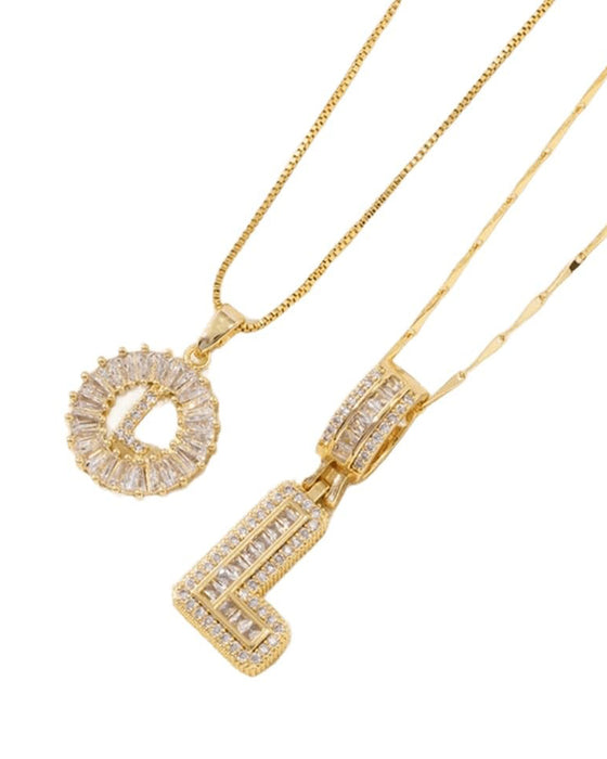 Halskjeder Initial Bokstav Anheng 2 Pakke