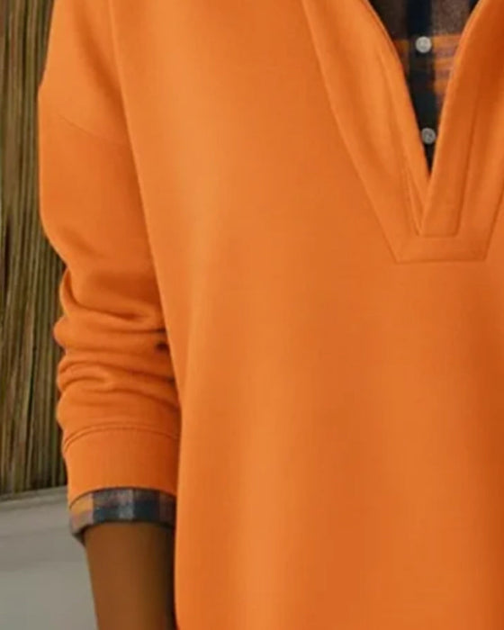 Hettegenser Falsk Todelt Rutet Patchwork