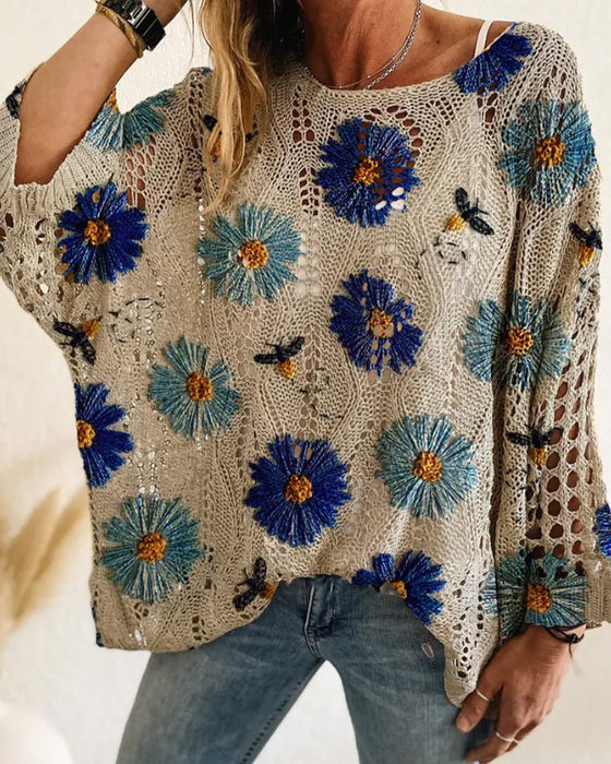Pullover Dekke Tusenfryd Loose Fit Utskjæring