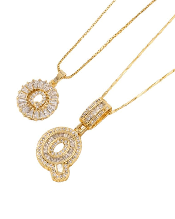 Halskjeder Initial Bokstav Anheng 2 Pakke