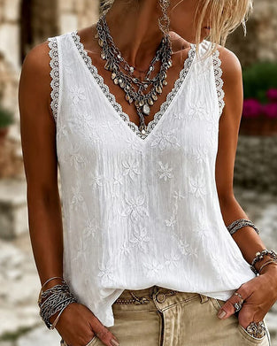 Tanktopp V-Hals Enfarget Blonder