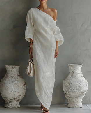 Kjole Modisk Off-Shoulder Lang