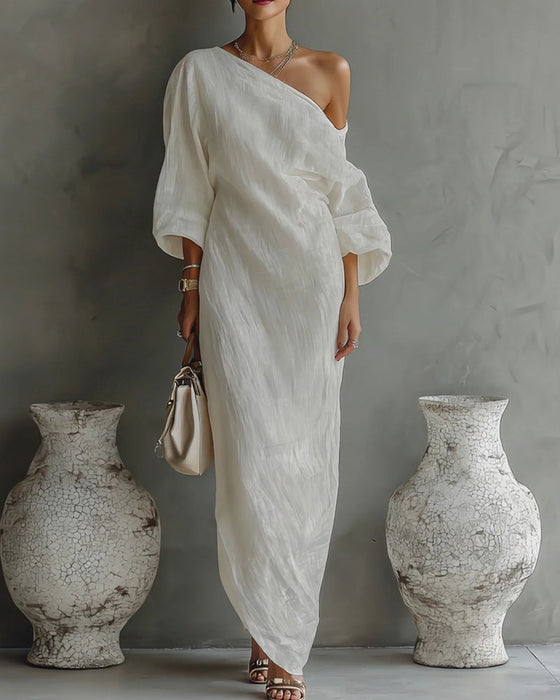 Kjole Modisk Off-Shoulder Lang