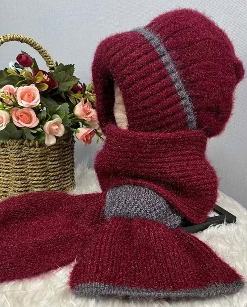 Dame Vindtett Hatt Med Ørebeskyttelse