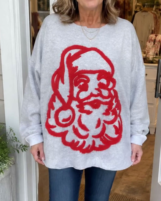 Sweatshirt Stilig Julenisse Løs