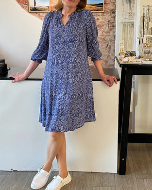 Kjole Småblomstret A-Linje