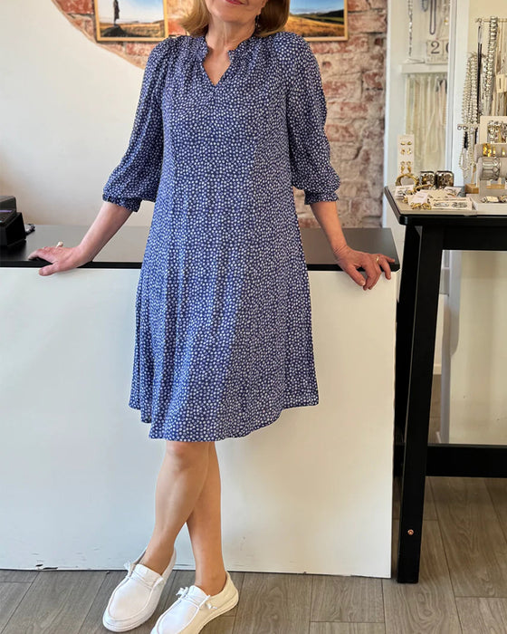 Kjole Småblomstret A-Linje