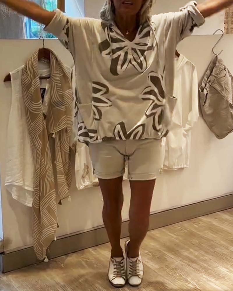 Hettegenser Moteriktig Langermet Trykt