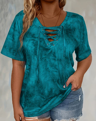 Bluse Tie-Dye Trykk